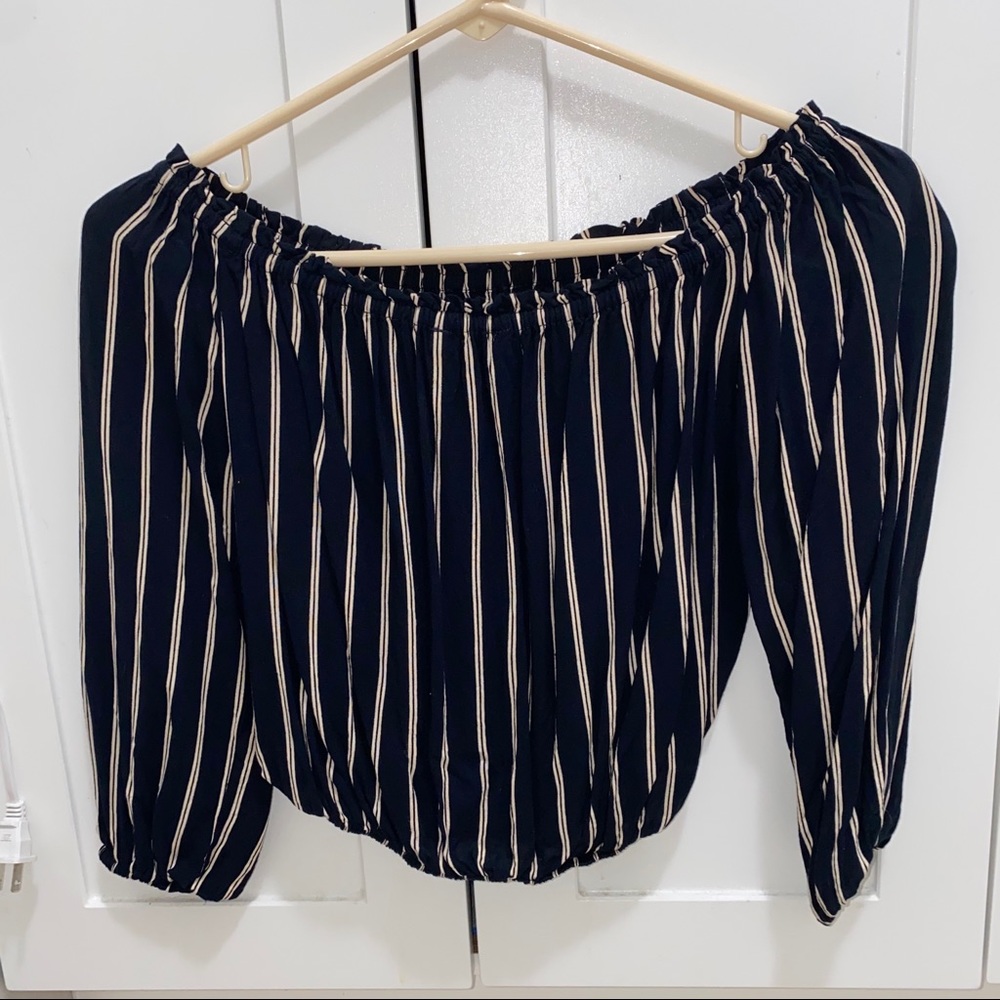 brandy melville off the shoulder crop top